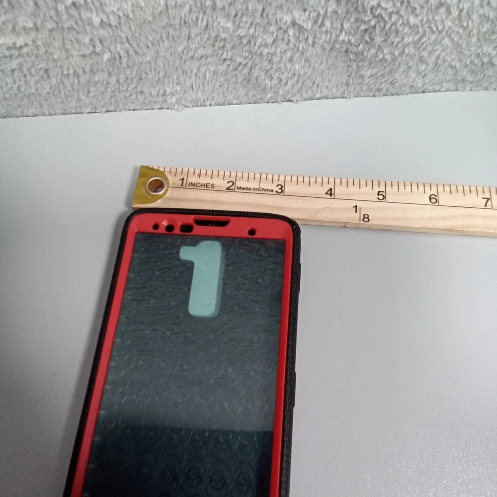 Covrware‎ Rugged Full Body Protective Case Red Black with Screen Protector LG K7